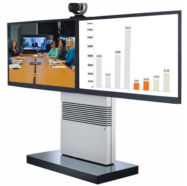Videokonferenz Telepresence Roll Stand Dualdisplay